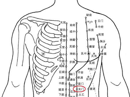 關(guān)門(mén)穴→利水消腫