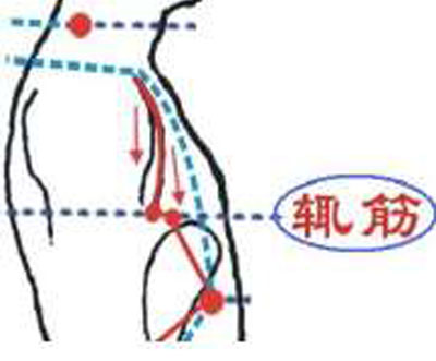 輒筋穴→治胸脅痛、嘔吐