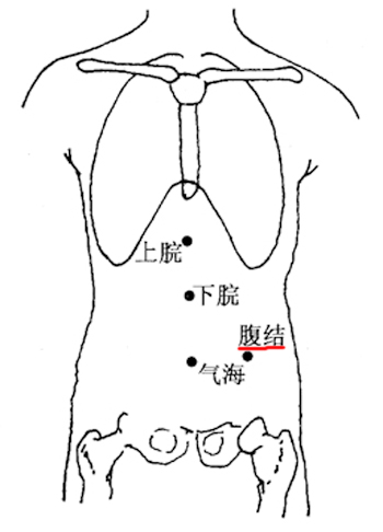 腹結(jié)穴→治腹痛、痢疾