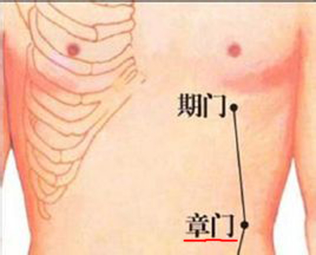 章門穴→治腹痛、腹脹