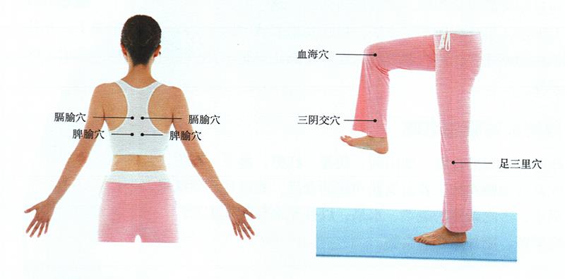 按摩穴位，改善氣血不足